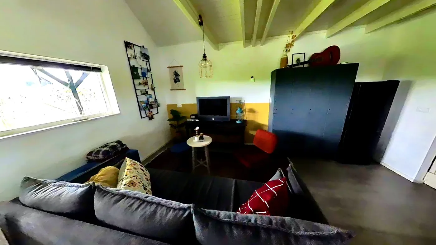 Sitting area and living room at Slapen in de Polder.
